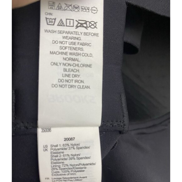 Brooks 40DD/E Dare Scoopback Run Black Sports Bra Adjustable High Impact - Picture 8 of 10